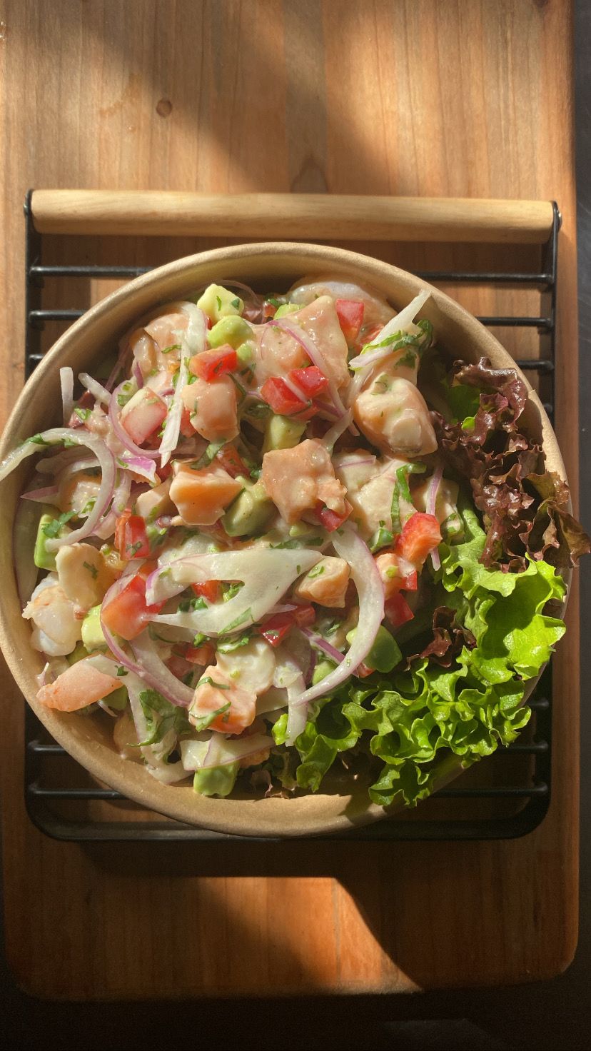 Ceviche Ricotta con ingredientes etiquetados